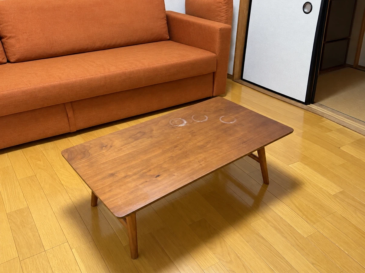 木製ローテーブル ナチュラルカラー