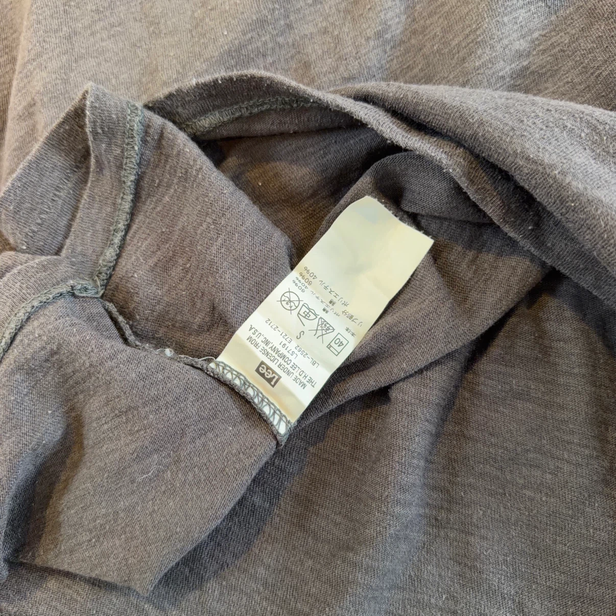 リー Lee ロゴTシャツ チャコールグレー Sサイズの写真6枚目
