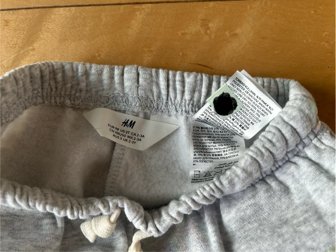 H&M ライトグレー 100cm スウェットシャツ ジョガーパンツ セットアップの写真7枚目
