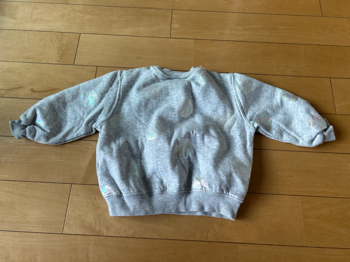 H&M ライトグレー 100cm スウェットシャツ ジョガーパンツ セットアップの写真10枚目