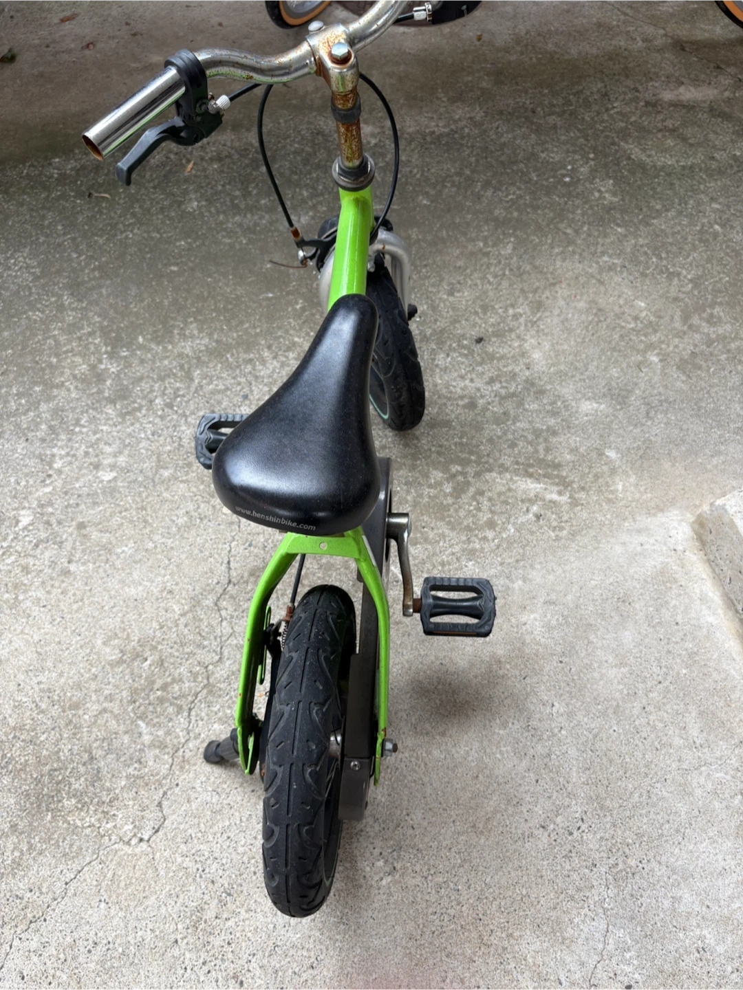 へんしんバイク グリーン 子供用自転車の写真3枚目