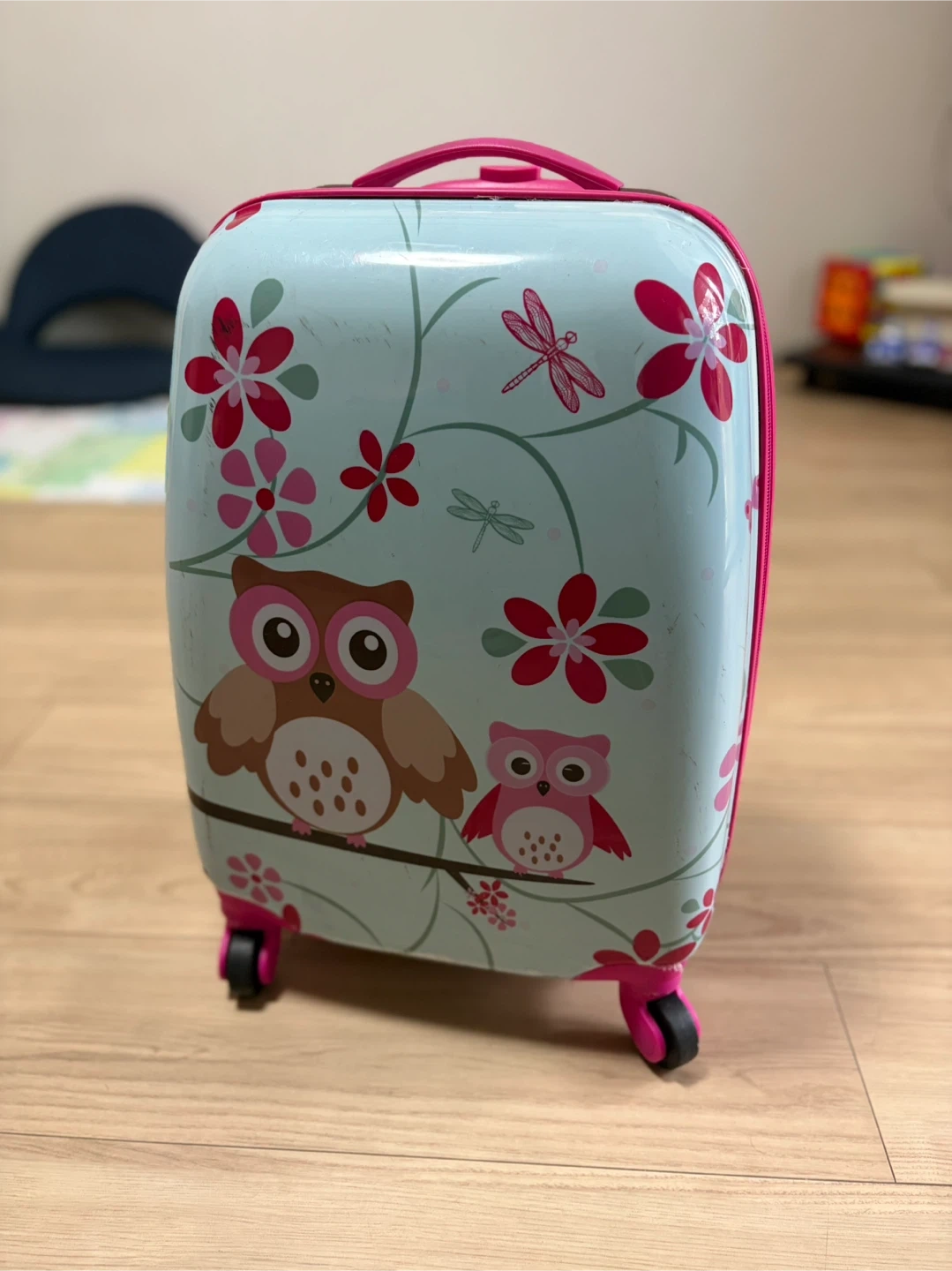 キッズ用キャリーケース フクロウ柄