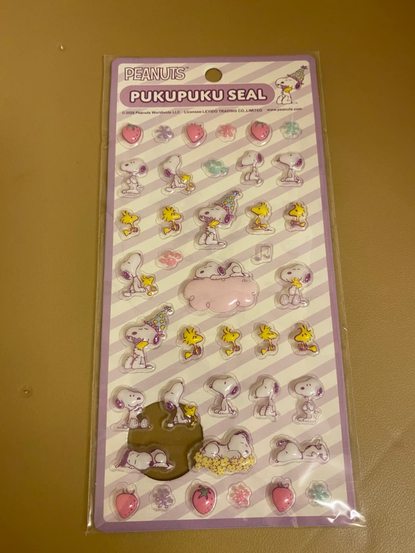 スヌーピーぷくぷくシール