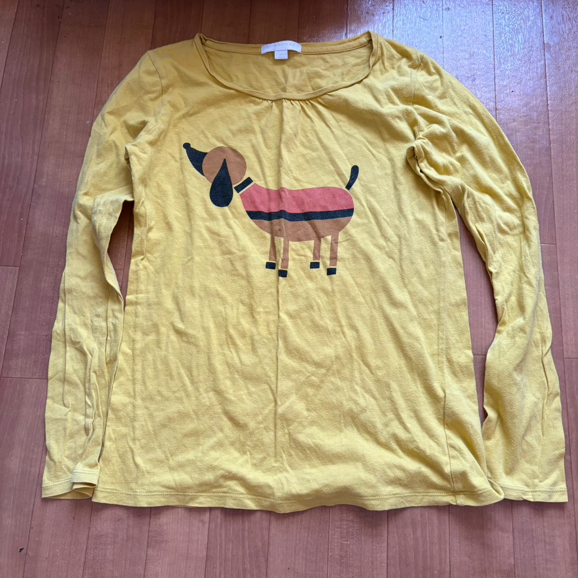 BURBERRY CHILDREN 長袖Tシャツ イエロー 犬プリント カットソー キッズ152