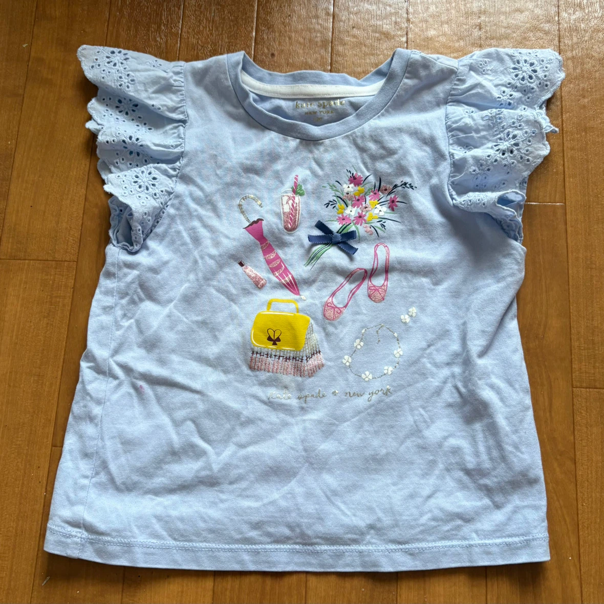 kate spade new york ケイトスペード 半袖Tシャツ ライトブルー　120