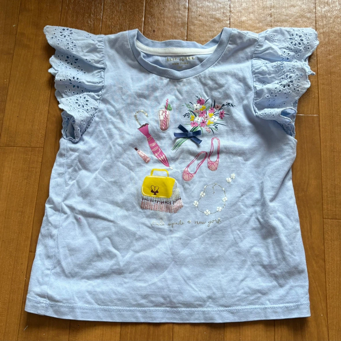 kate spade new york ケイトスペード 半袖Tシャツ ライトブルー 120