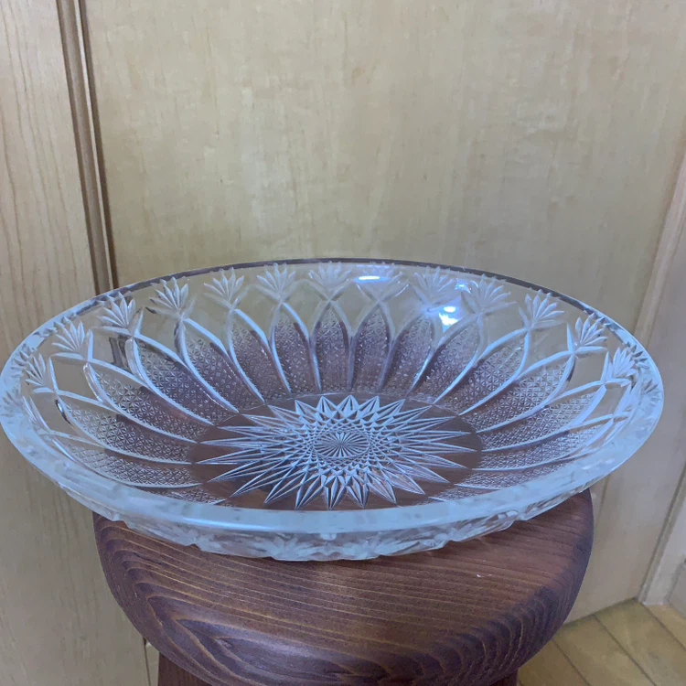 昭和レトロ　ガラス製大皿