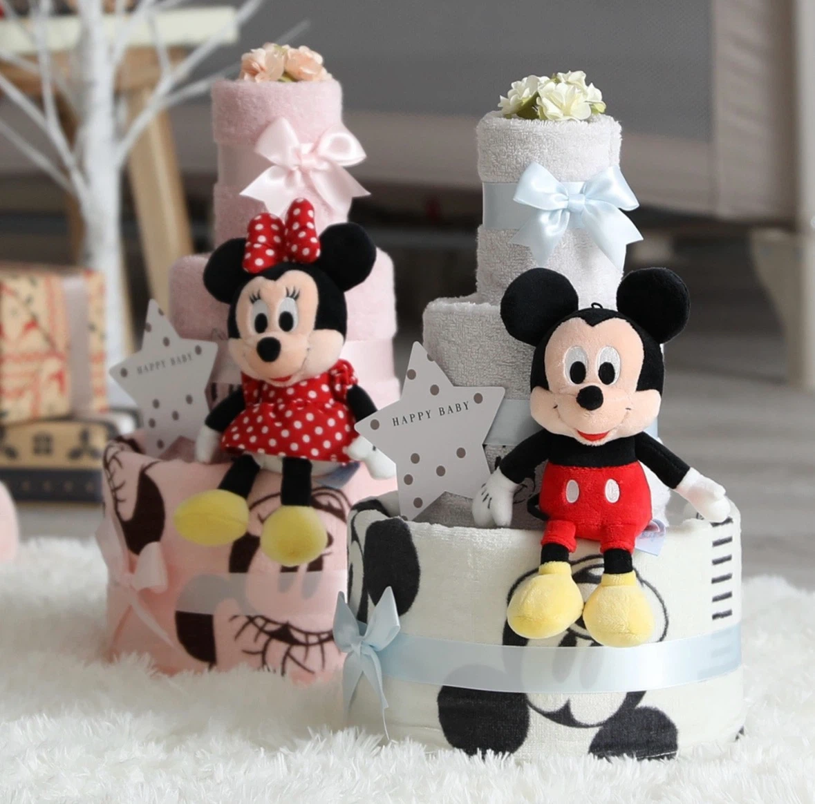 ディズニー ミニー おむつケーキの写真2枚目