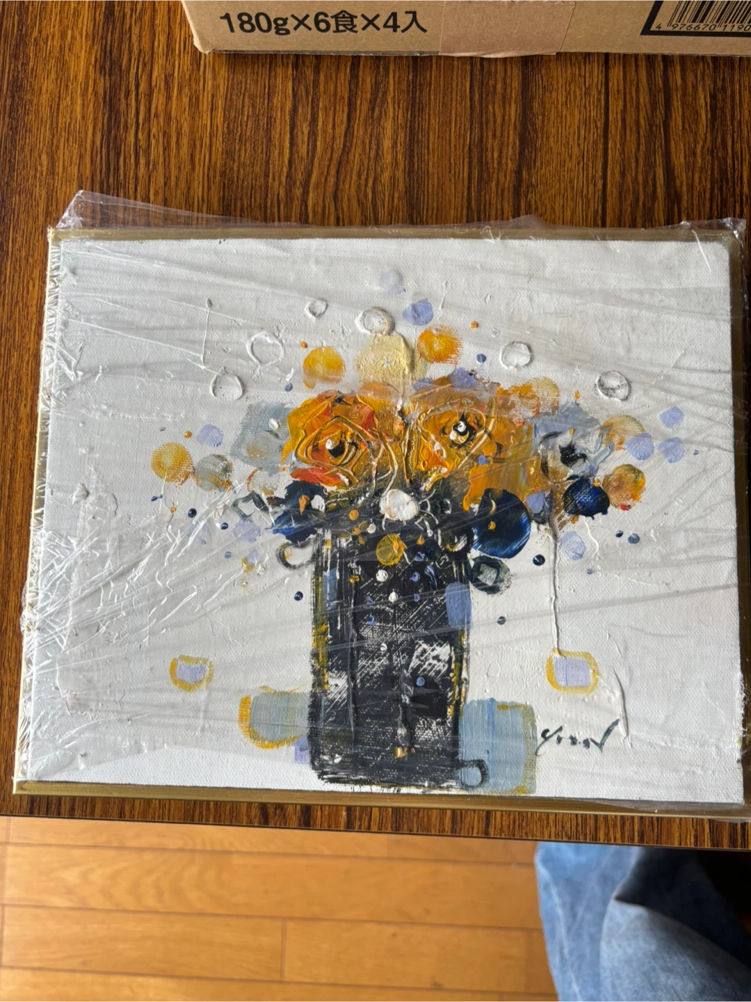 花のアートパネル 絵画 油彩風