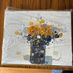 花のアートパネル 絵画 油彩風