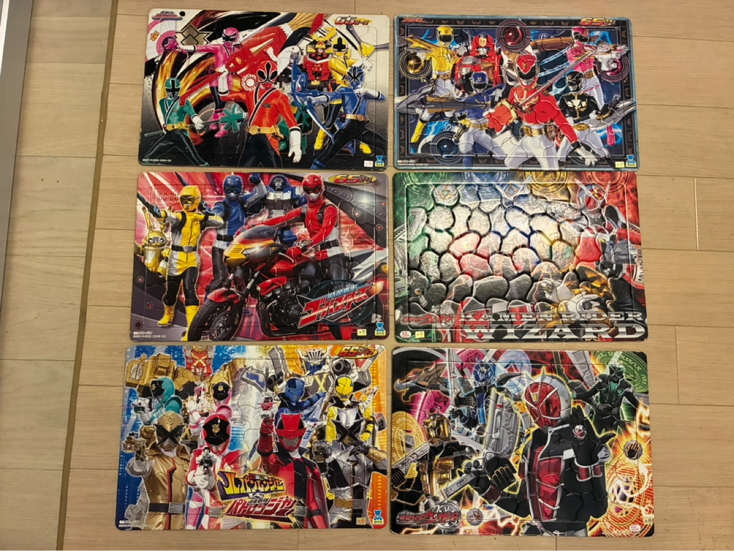 仮面ライダー・戦隊シリーズ パズル6枚セット★男の子