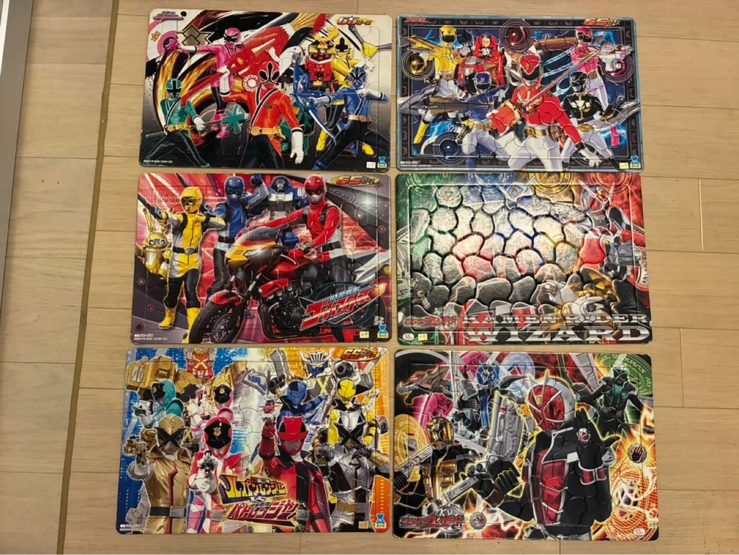 仮面ライダー・戦隊シリーズ パズル6枚セット★男の子
