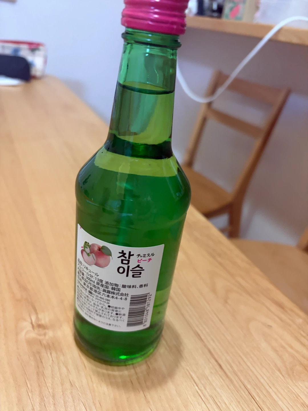 JINRO チャミスル ピーチ 360mlの写真2枚目