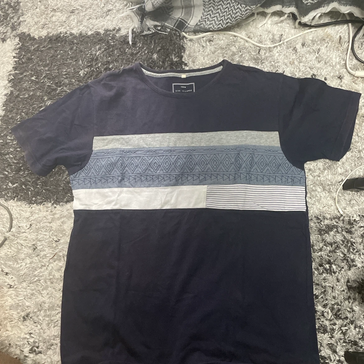 イッカ 半袖Tシャツ ネイビー XL