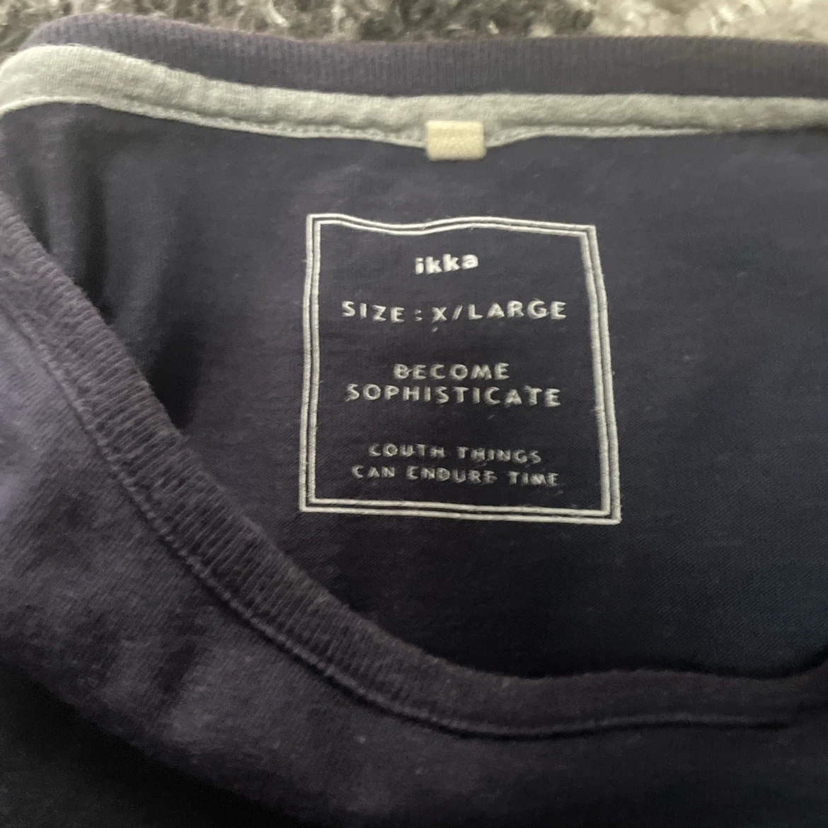 イッカ 半袖Tシャツ ネイビー XLの写真2枚目