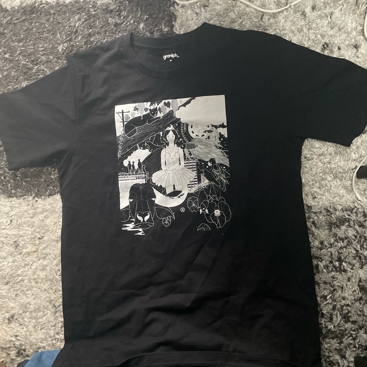 グラニフ 中村佑介コラボ Tシャツ 黒 Mサイズ