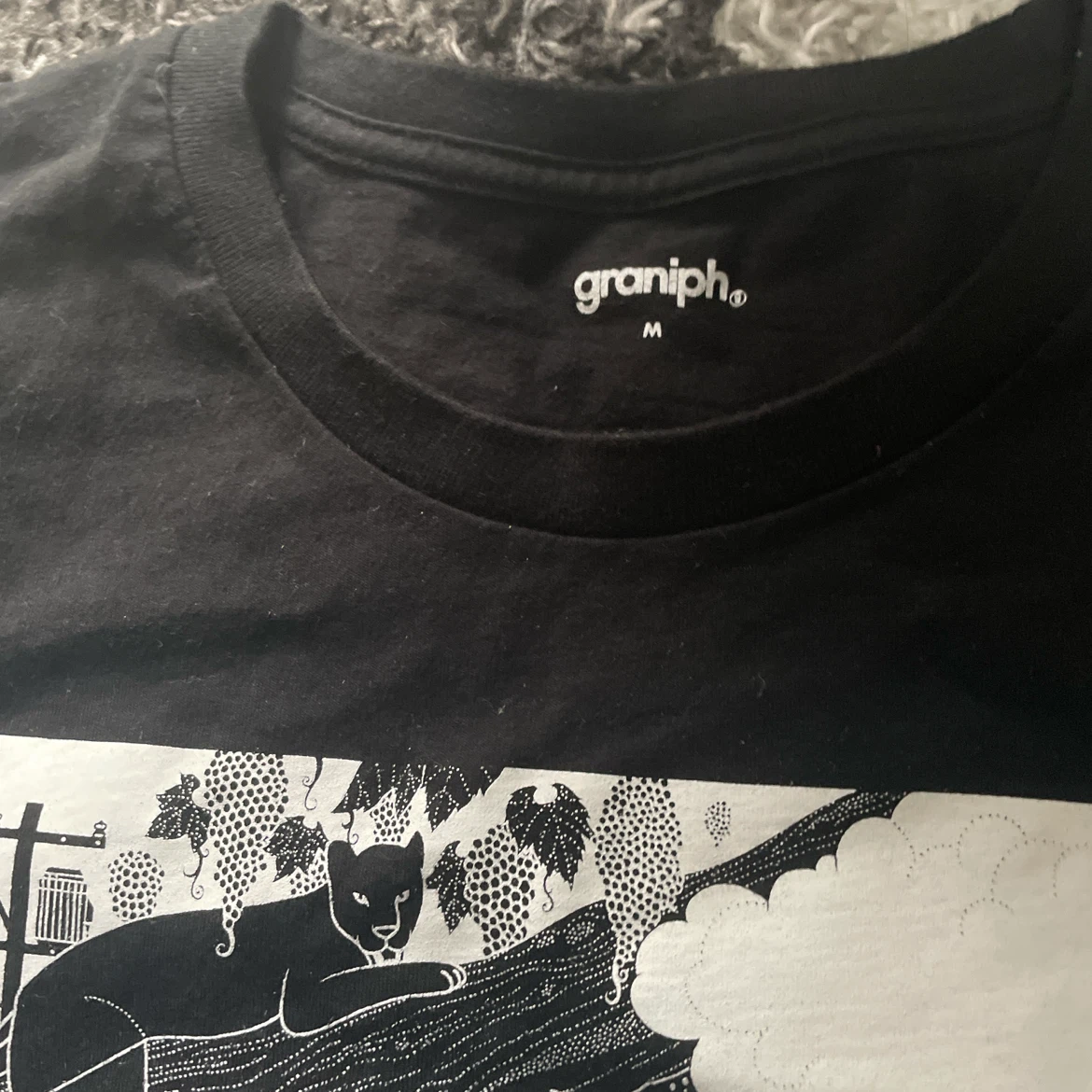 グラニフ 中村佑介コラボ Tシャツ 黒 Mサイズの写真2枚目