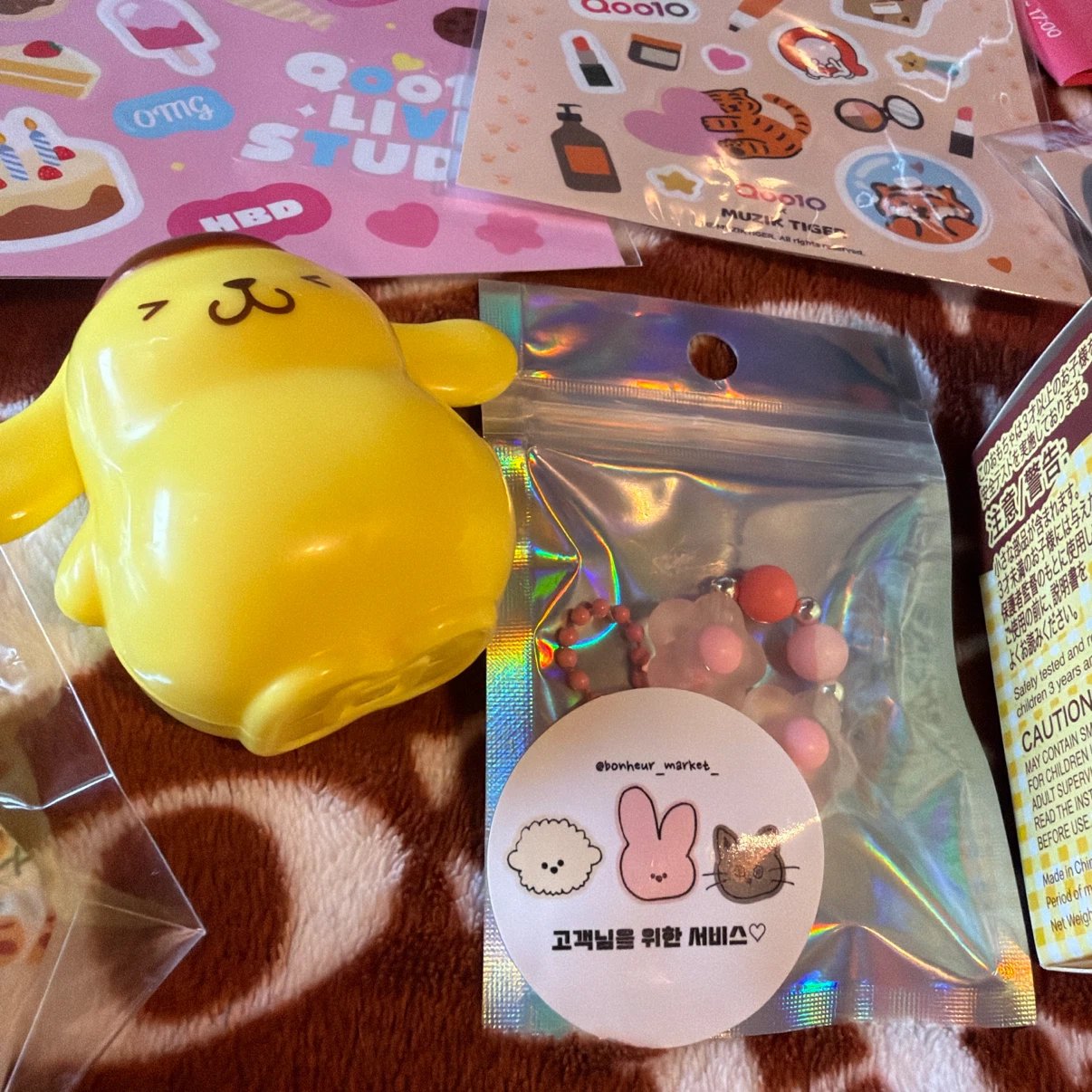 新品未使用🎀ポムポムプリン&韓国雑貨&ステッカー8点セットの写真4枚目