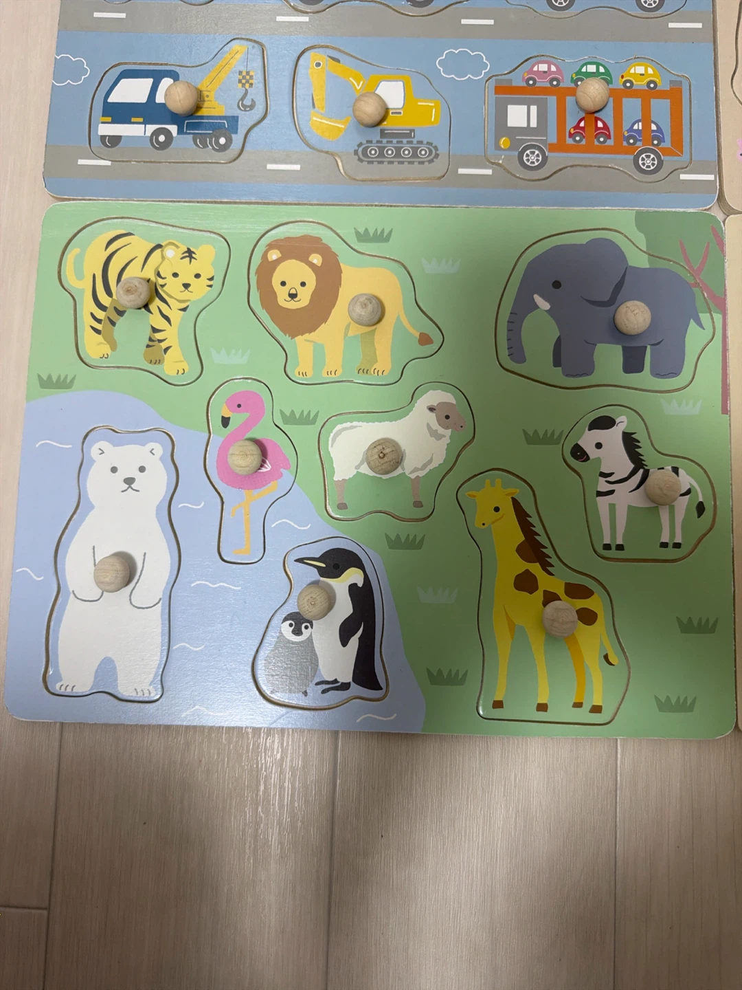 美品☆木製 知育 型はめパズル 4枚セットの写真4枚目