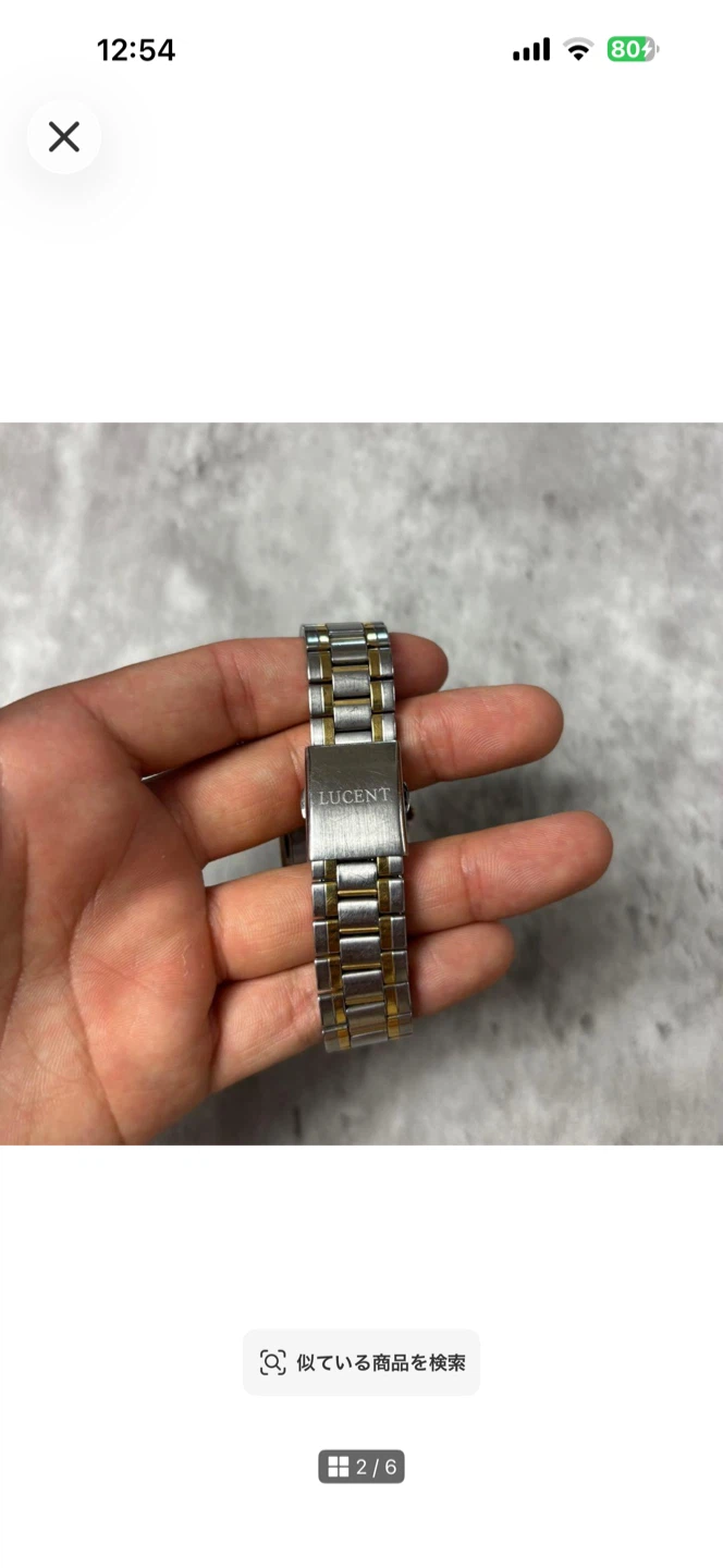 Vintage SEIKO ルーセント サントス スクエア 腕時計 SS/GPの写真2枚目