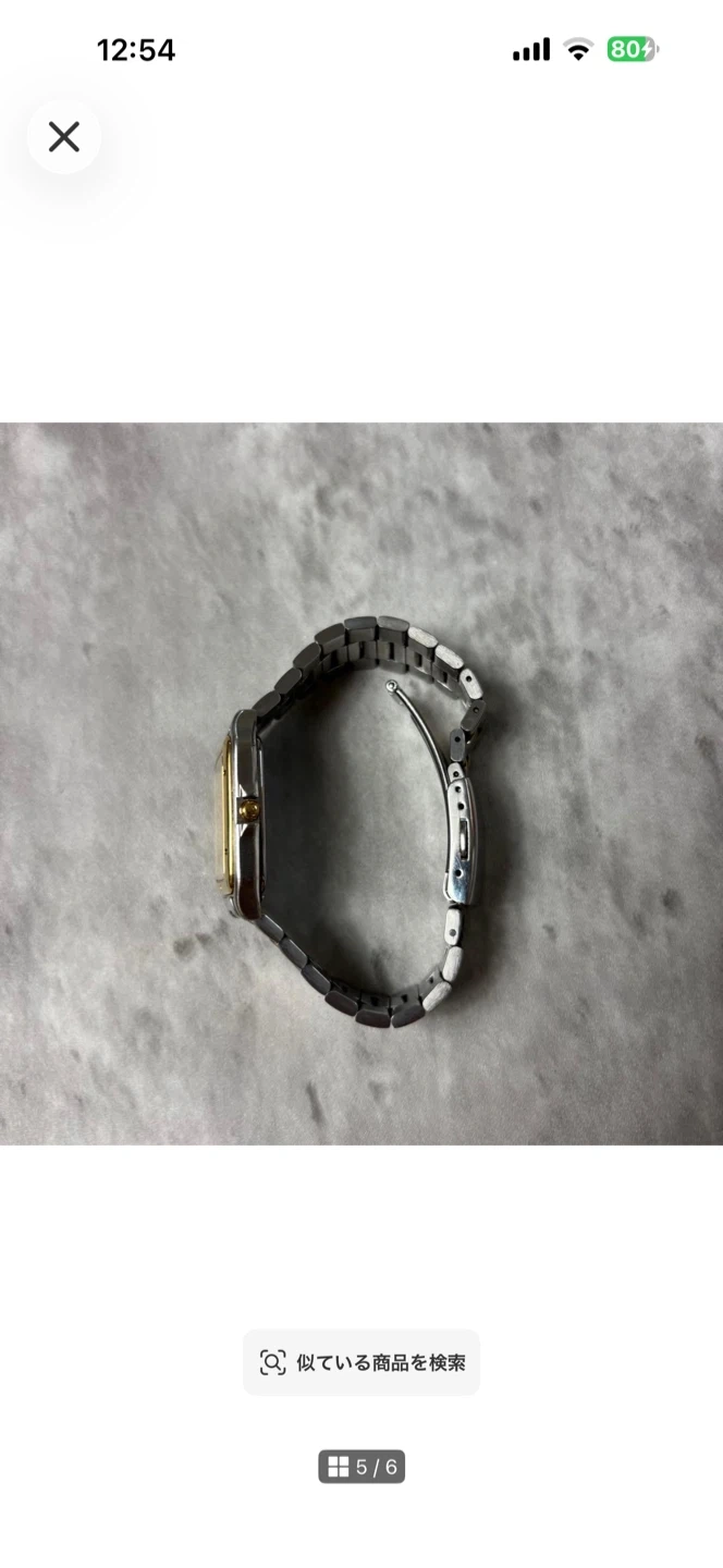 Vintage SEIKO ルーセント サントス スクエア 腕時計 SS/GPの写真5枚目
