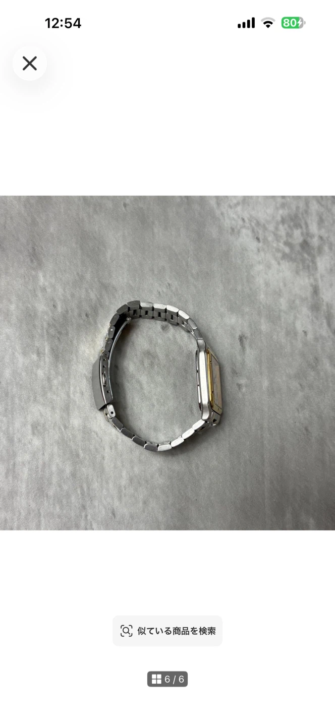 Vintage SEIKO ルーセント サントス スクエア 腕時計 SS/GPの写真6枚目
