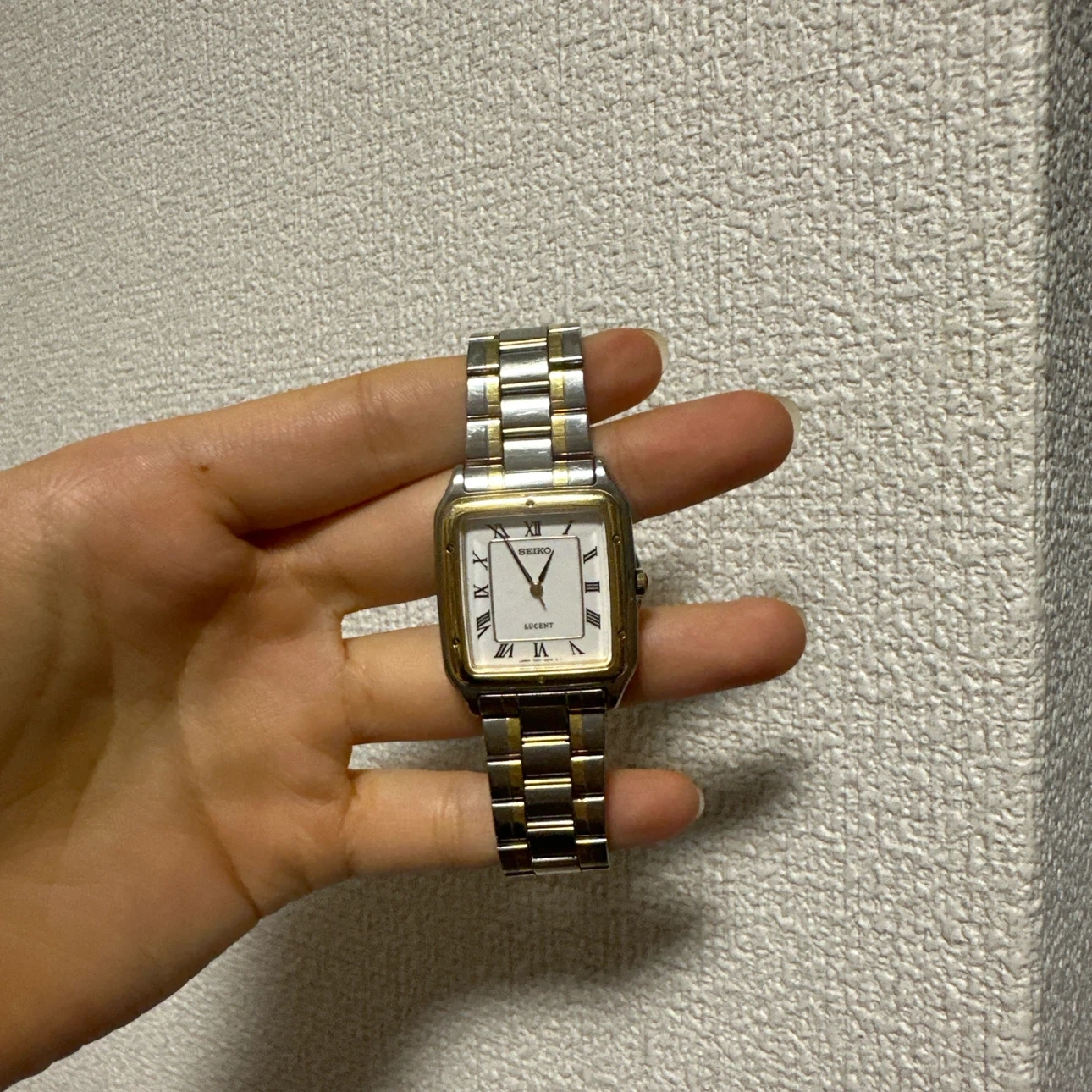 Vintage SEIKO ルーセント サントス スクエア 腕時計 SS/GPの写真7枚目
