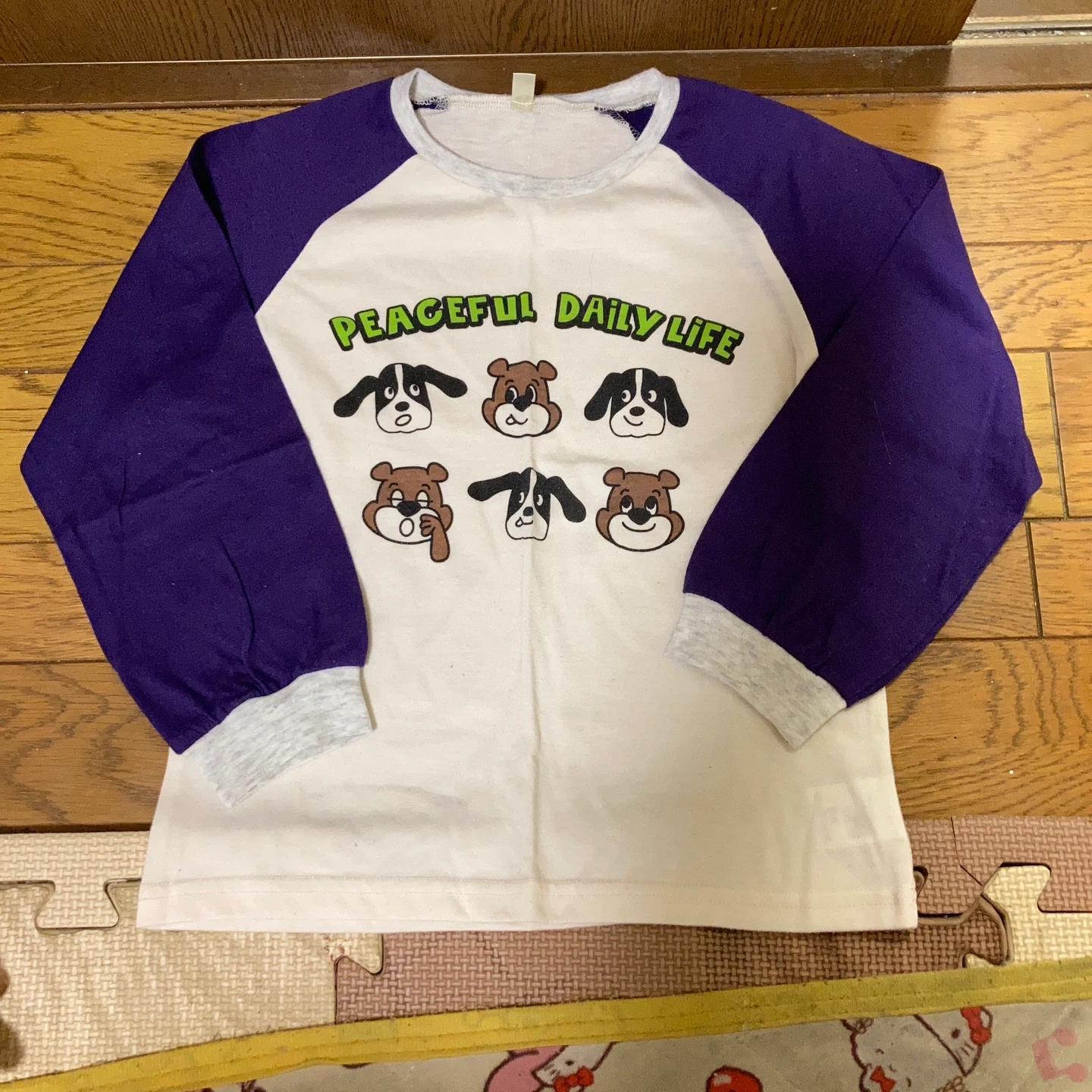 アニマル柄 ラグラン長袖Tシャツ