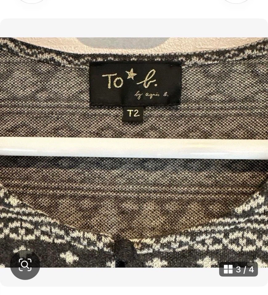 トゥービーシック ニットワンピース 幾何学柄の写真2枚目