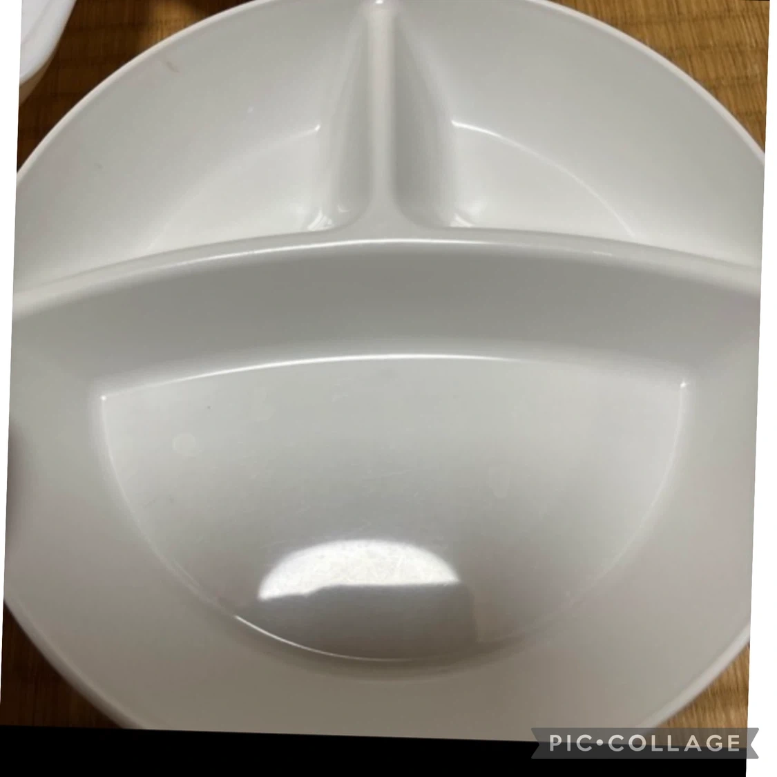 中古 白いランチプレートとボウルセット※条件付き無料の写真2枚目