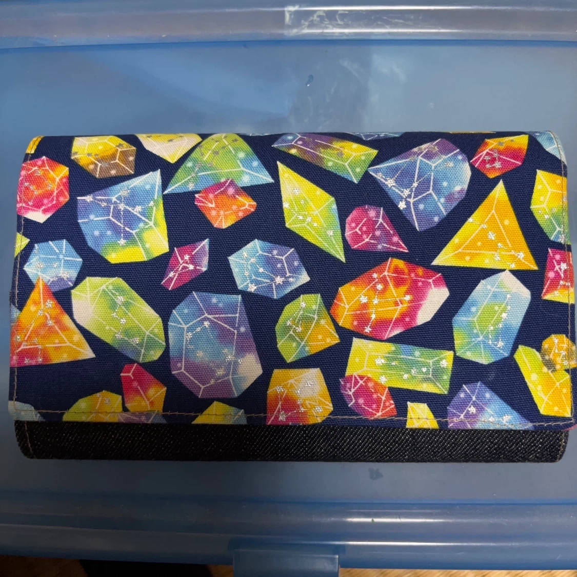 宝石柄 通帳ケース ハンドメイド