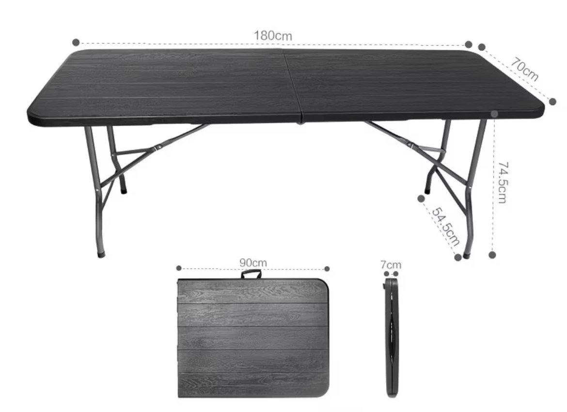新品折りたたみテーブル 180cm 黒