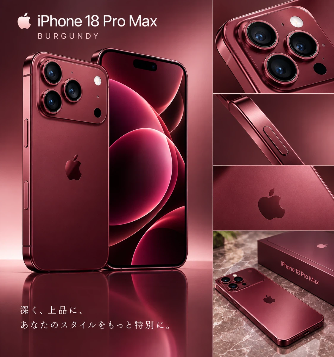 即納　サービス付き　iPhone 18 promax完全未開封の本体　＊専用高級スマホアクセサリー 5点セット付きの写真2枚目
