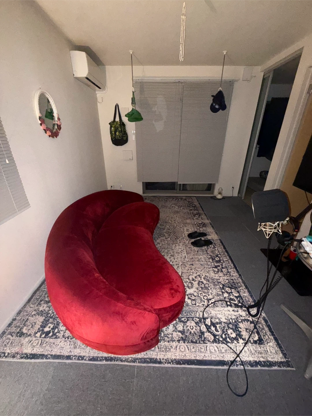 noce 3人掛けソファ レッドの写真2枚目