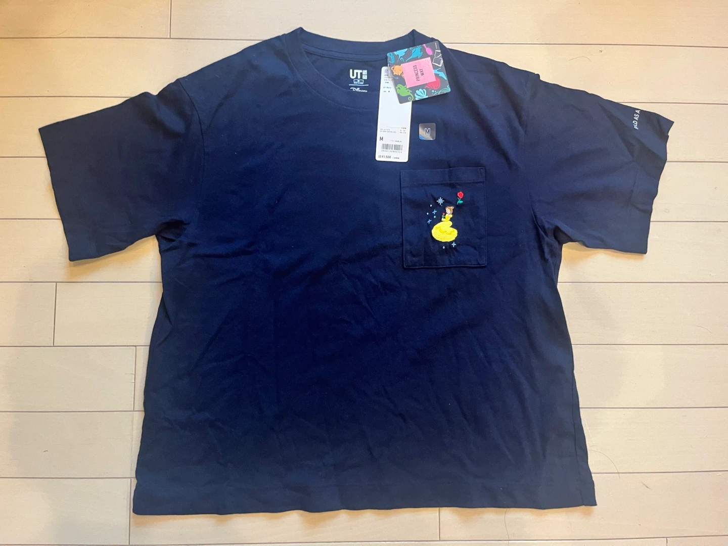 ユニクロ UT ディズニー プリンセス 半袖Tシャツ 紺 M