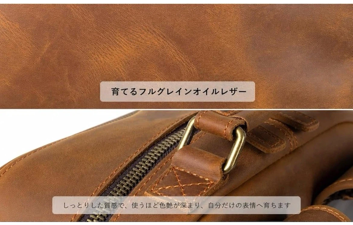 【新品未使用】本革ビジネスリュック バックパックの写真5枚目