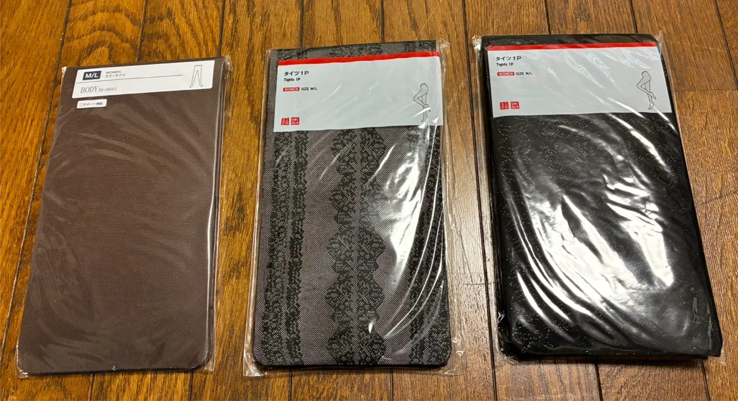 ユニクロ タイツ 3点セット M/L