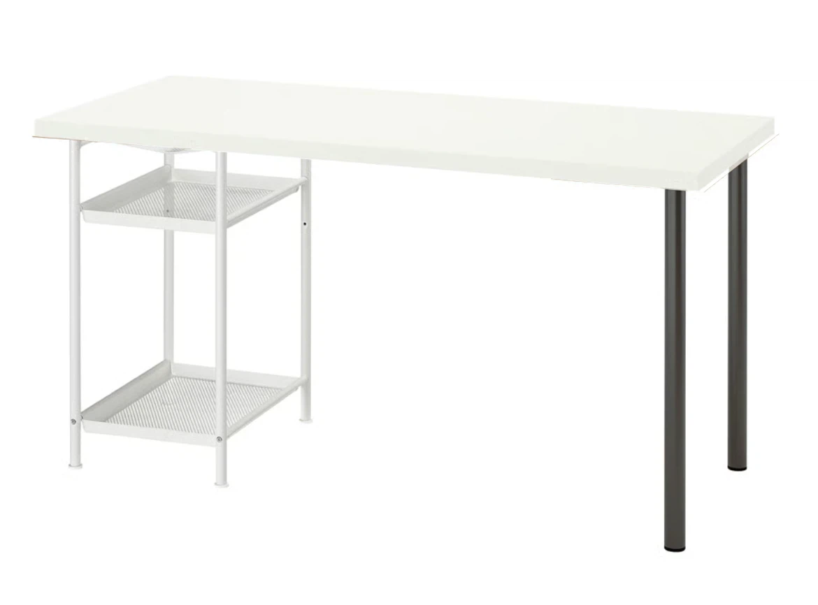 IKEA カスタム収納付きデスク ホワイト
