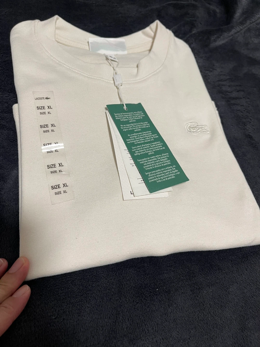 ラコステ Tシャツ ホワイト XL