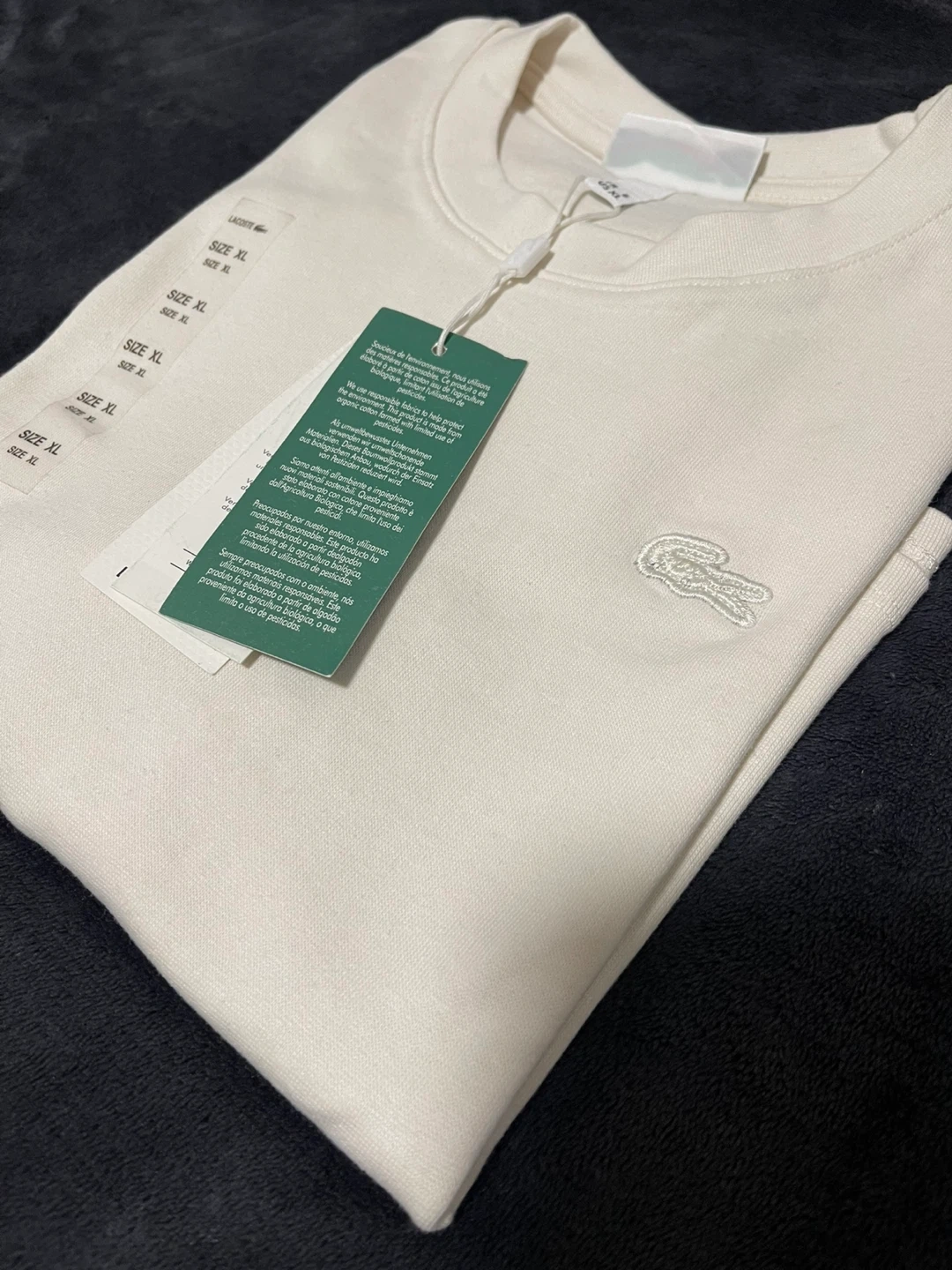 ラコステ Tシャツ ホワイト XLの写真3枚目