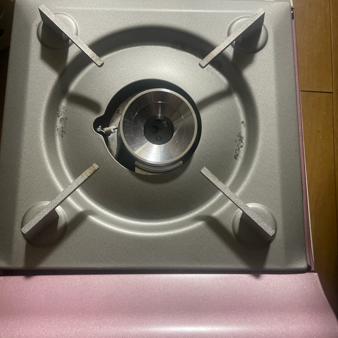 ガスコンロ ピンク 1口