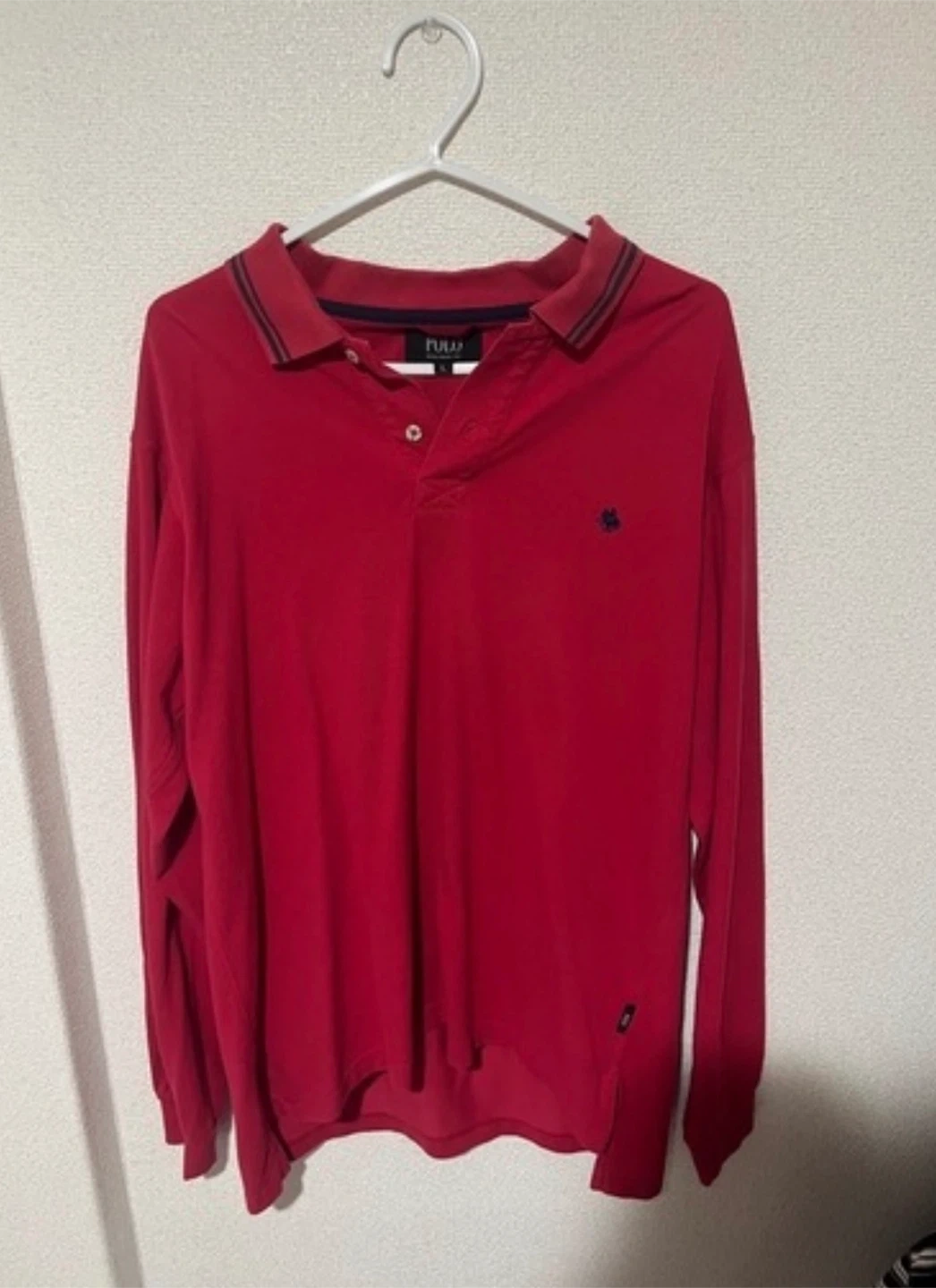 Polo ラルフローレン ポロシャツ 長袖 赤