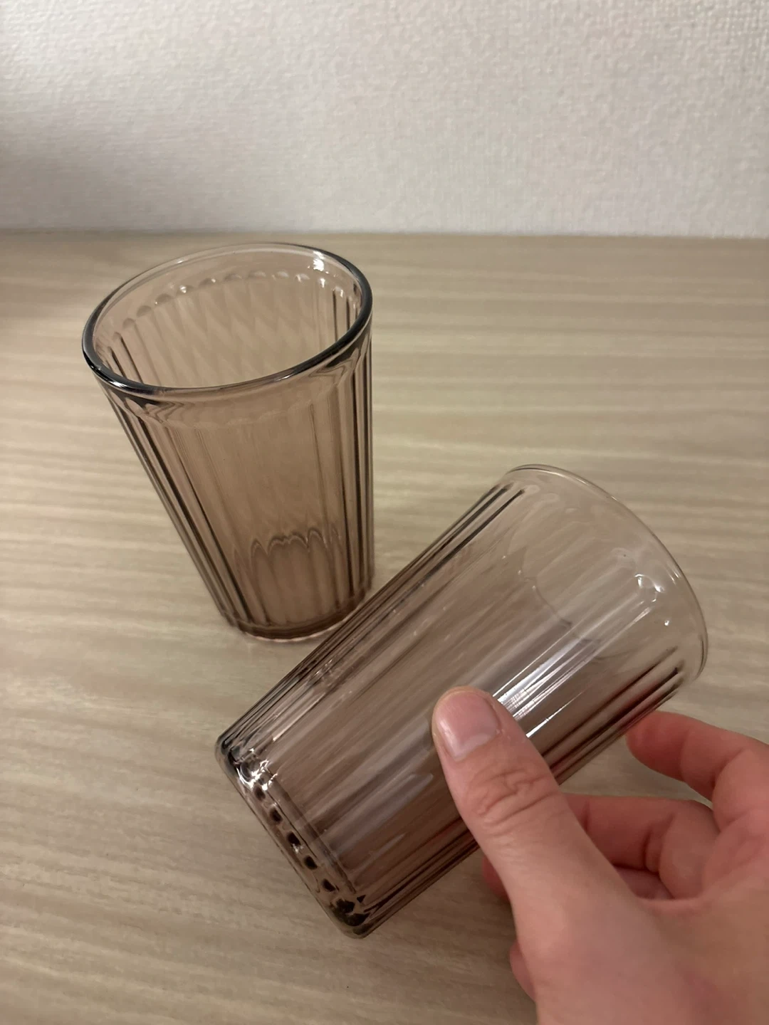 イケア グラス 2個セット ブラウンの写真2枚目