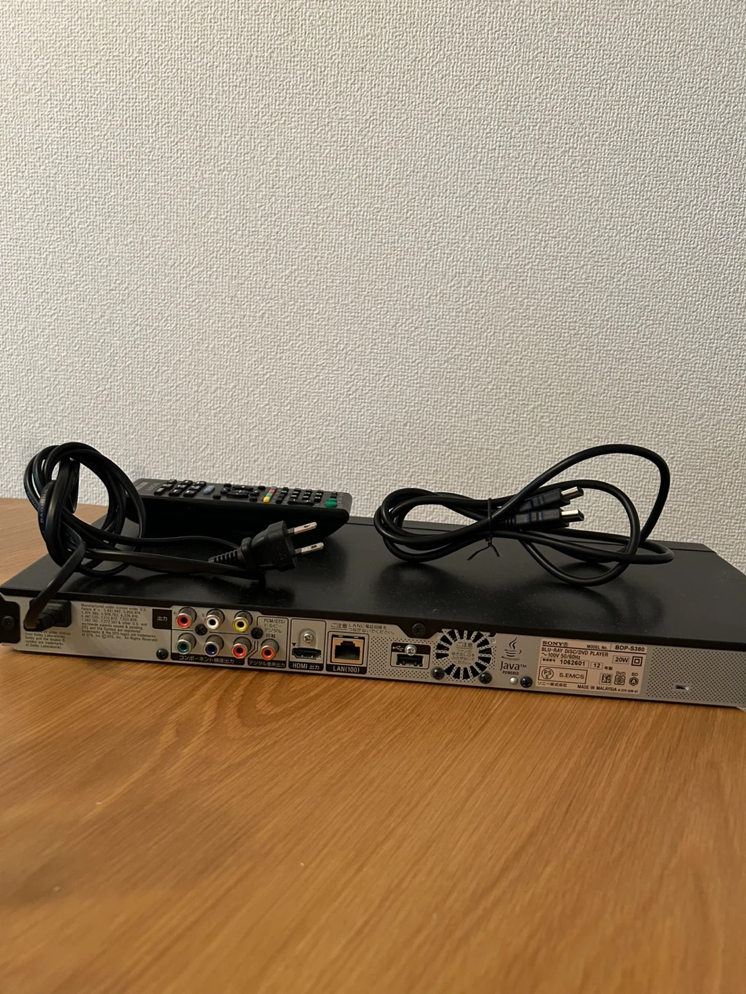 SONY ブルーレイプレイヤー Blu-ray DVDプレイヤー BDP-S380の写真4枚目