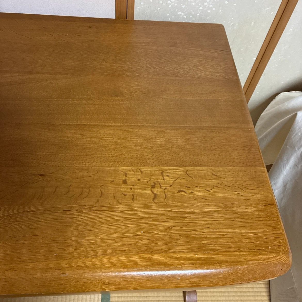 天然杢ナラ材　学習机　10月末終了　大倉山の写真4枚目