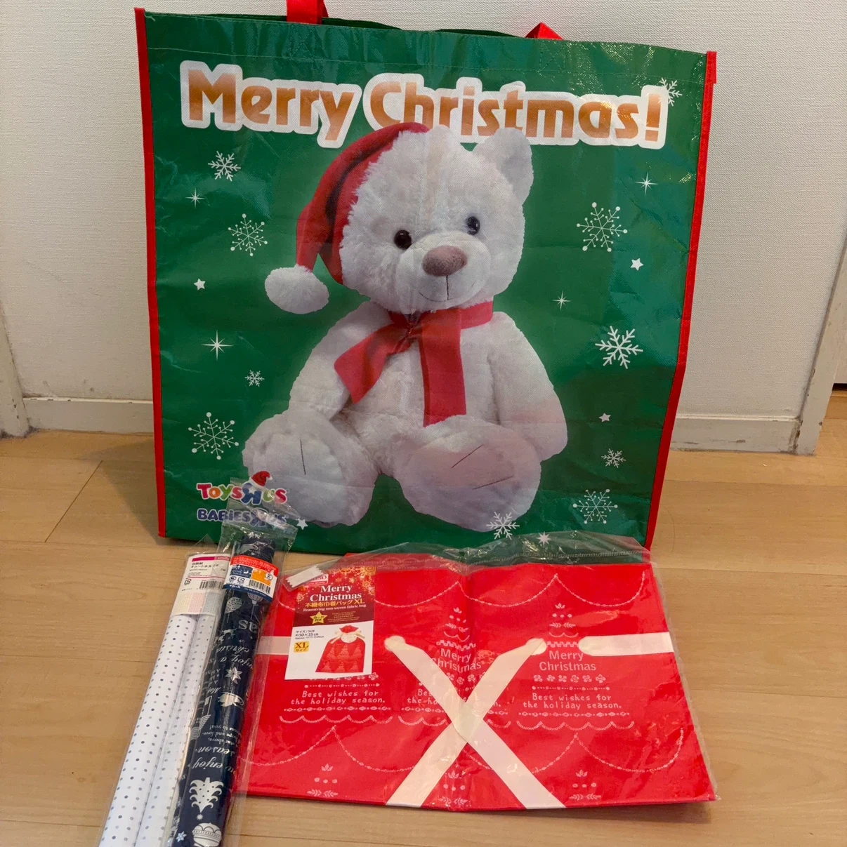 クリスマスギフトバッグ・包装紙セット