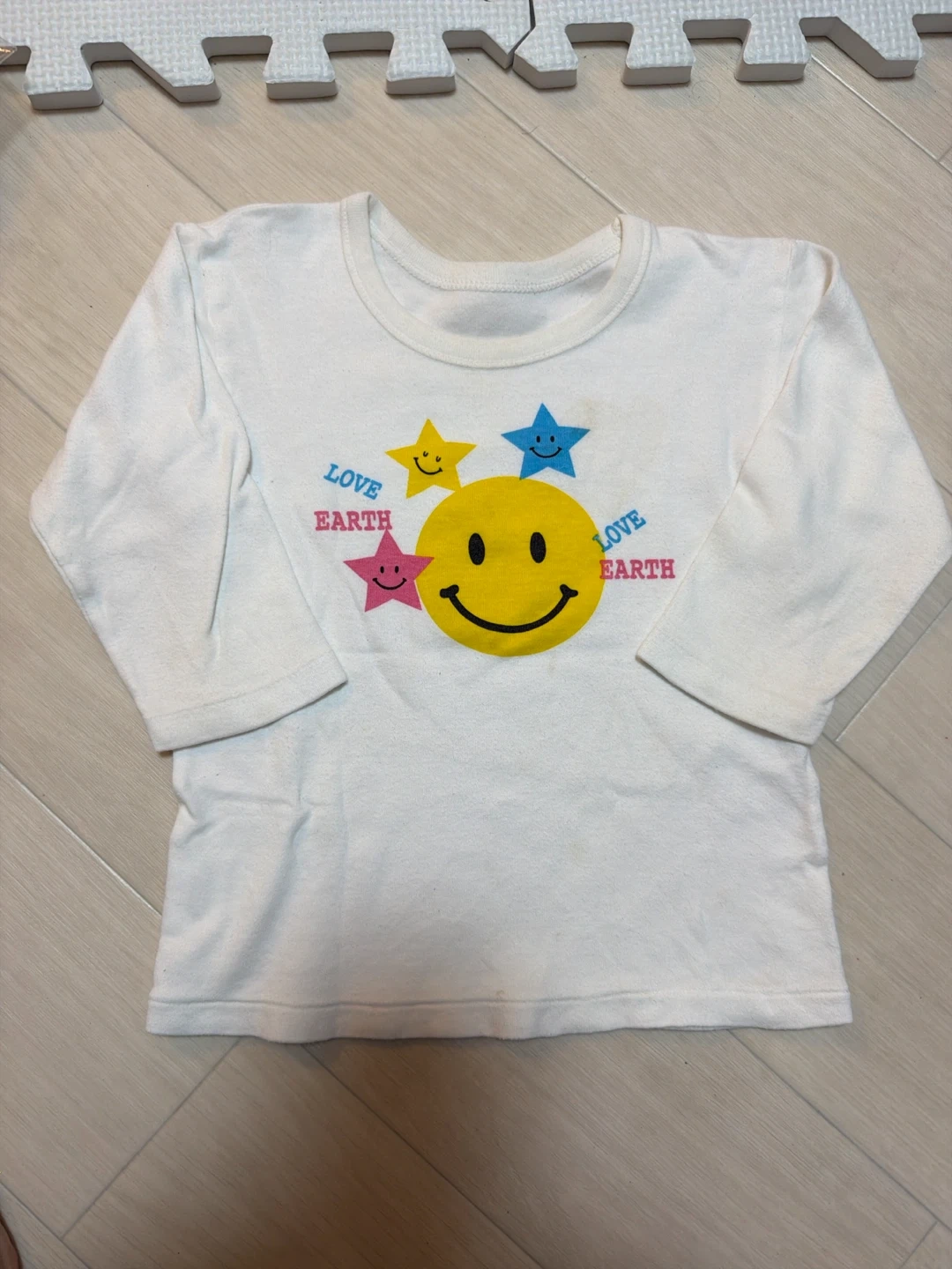 良品☆スマイル柄 長袖Tシャツ 90cm