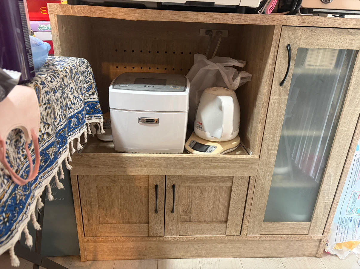 ワイエムワールド 食器棚 レンジ台 キッチンボードの写真2枚目