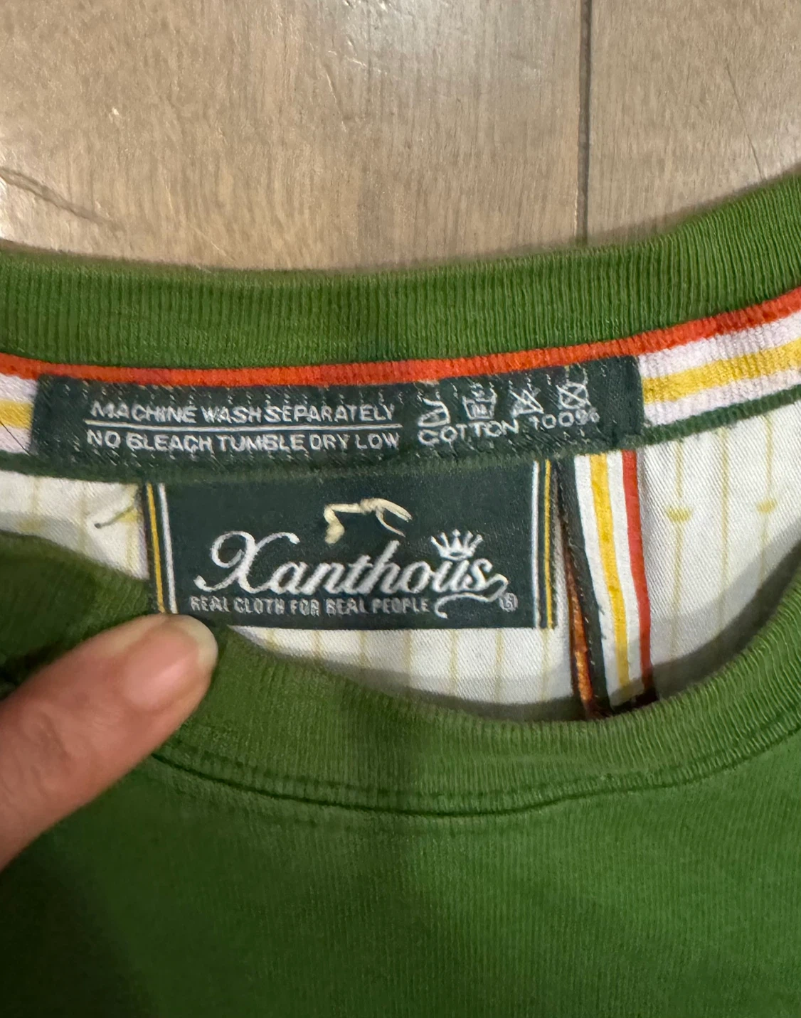 ザンサス ロゴ プリント Tシャツ 緑の写真2枚目