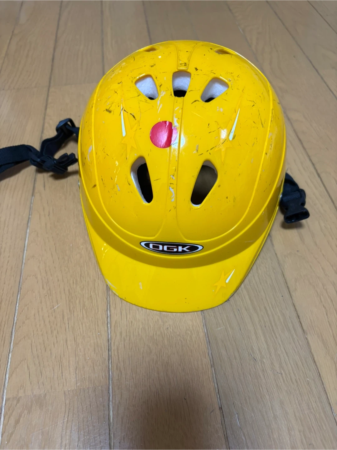 オージーケー 自転車用ヘルメット 黄色